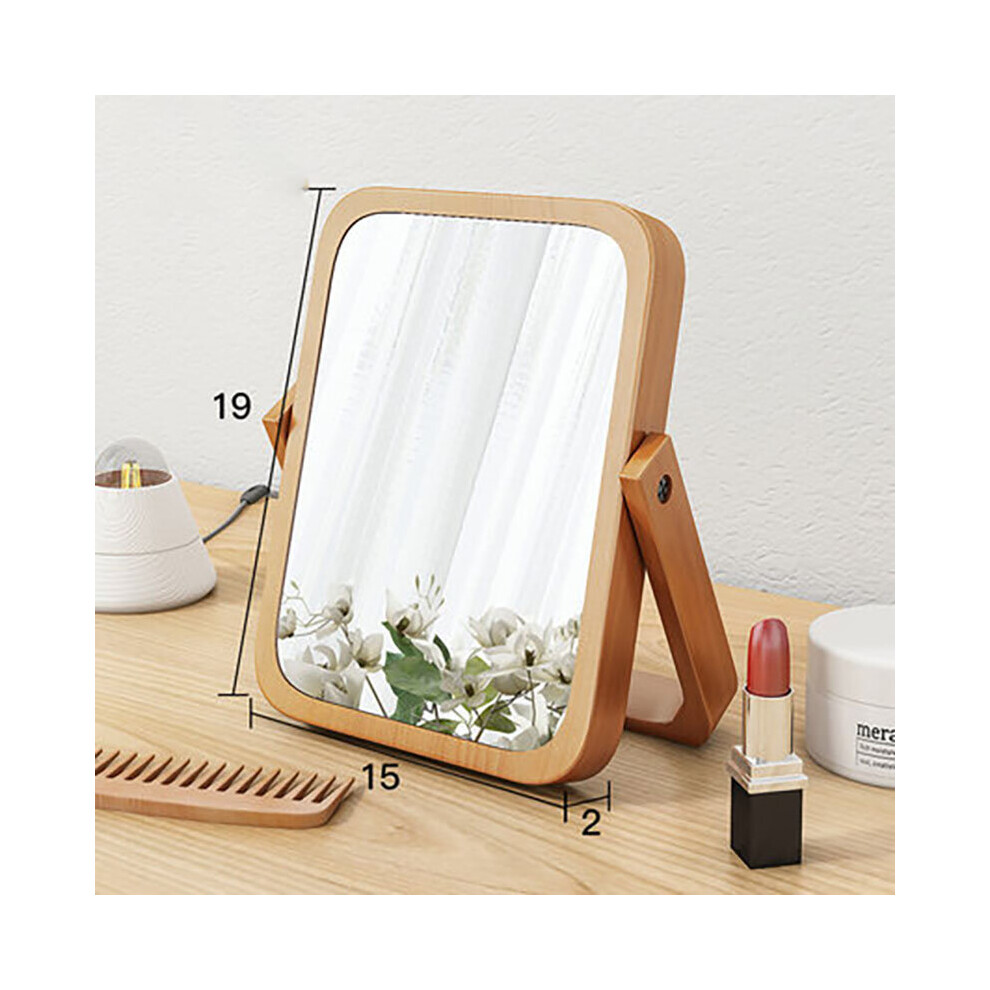 Decorative Mirror Make-up Miroir Decoratif Espejos Decorativos De Pared Decoracion Salon Casa Decoration Mural Retro Fold Wooden