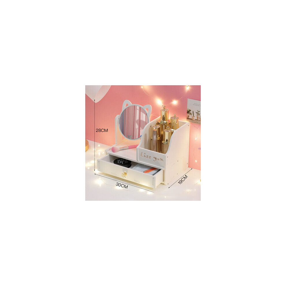 Decorative Mirror Portable Mirror Girl Desktop Dressing Mirrors Student Dressing Table Mirrors With Storage Box