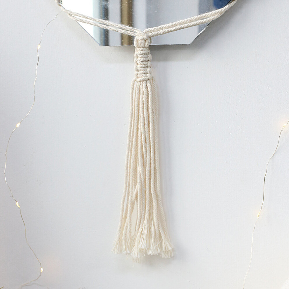 Decorative Mirrors Wall Decor Home Decor for Living Room Irregular Mirror Room Decoration Macrame Boho Mirror Bedroom Decoration - Image 4