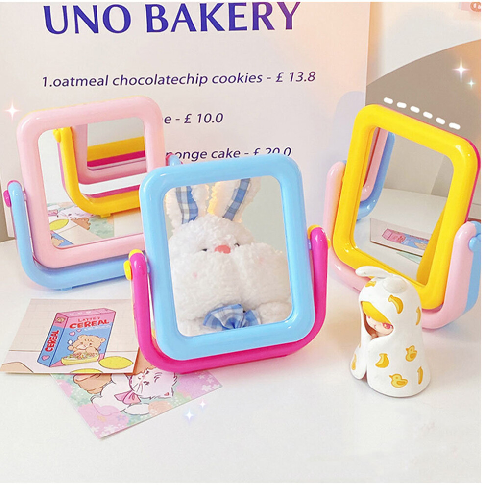 Double-sided Make-up Mirror Student Dormitory Portable Desktop Mirror Volorful Macaroon Mirror Ornaments Home Decor - Image 4