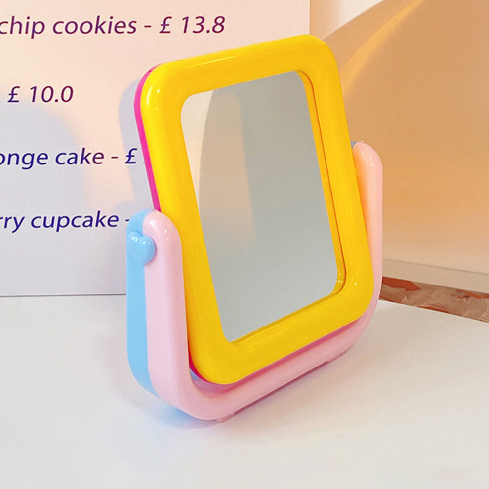 Double-sided Make-up Mirror Student Dormitory Portable Desktop Mirror Volorful Macaroon Mirror Ornaments Home Decor