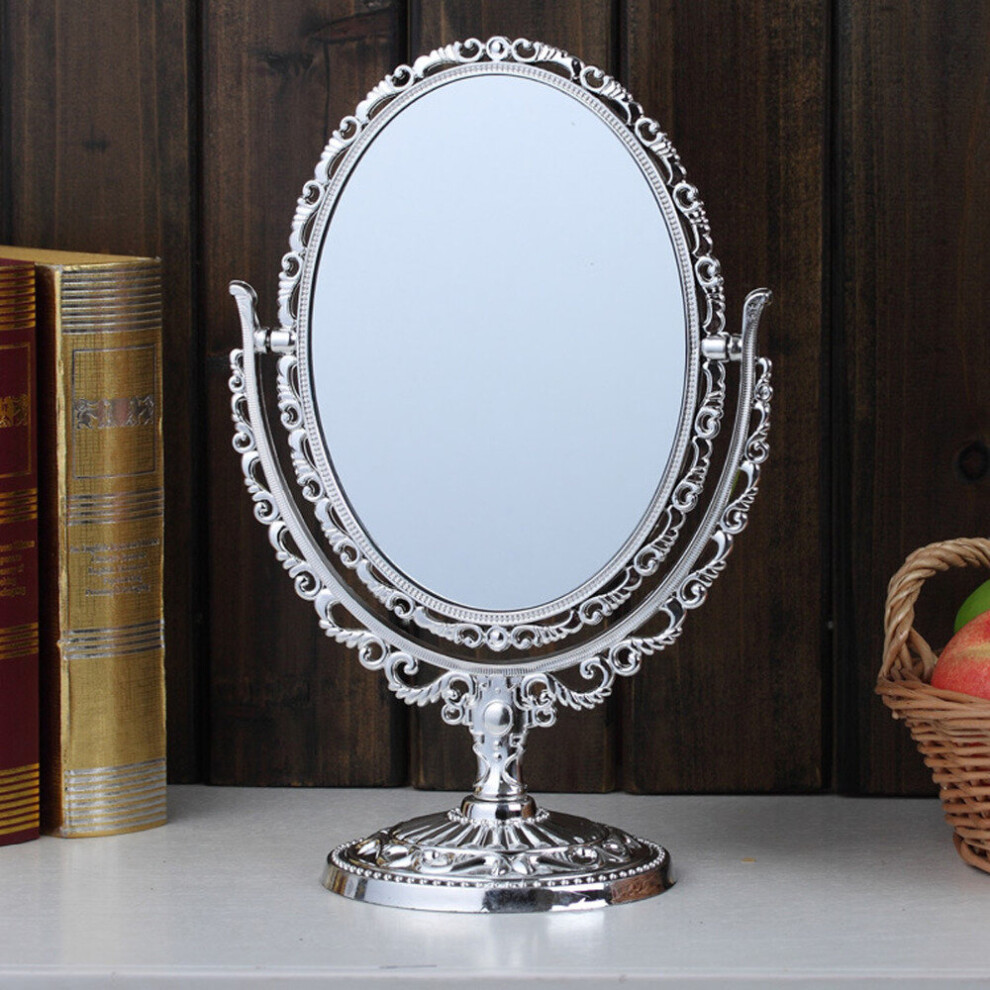 Double sided Make Up Shaving Faced Cosmetic Shaving Mirror Bath Table Stand Shaving Bath Table On Stand Rotatable