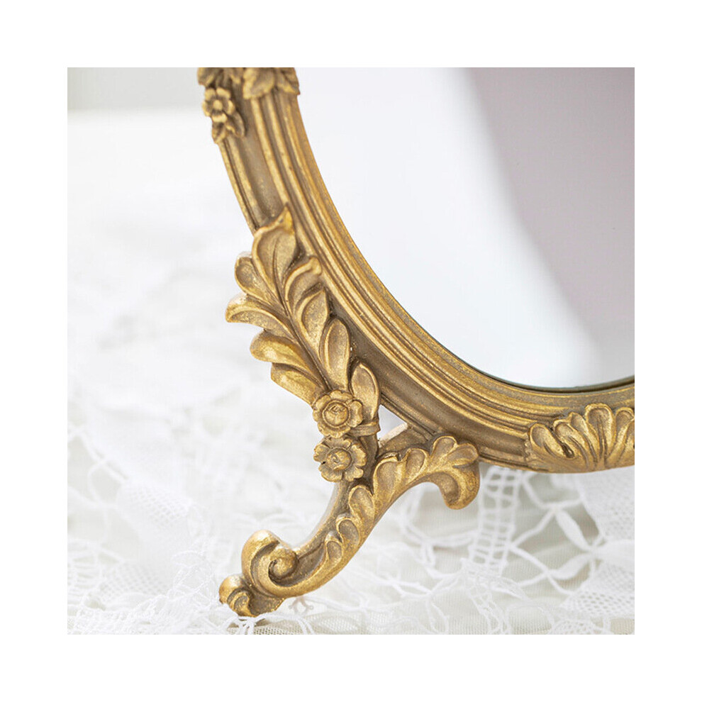European-style French Cosmetic Mirror Desktop Mirror Decorative Mirror Girl Literary And Art Vintage Makeup Mirrors Bathroom WF - Image 6