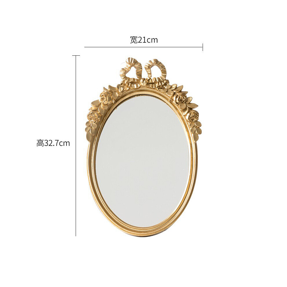 European-style French Cosmetic Mirror Desktop Mirror Decorative Mirror Girl Literary And Art Vintage Makeup Mirrors Bathroom WF