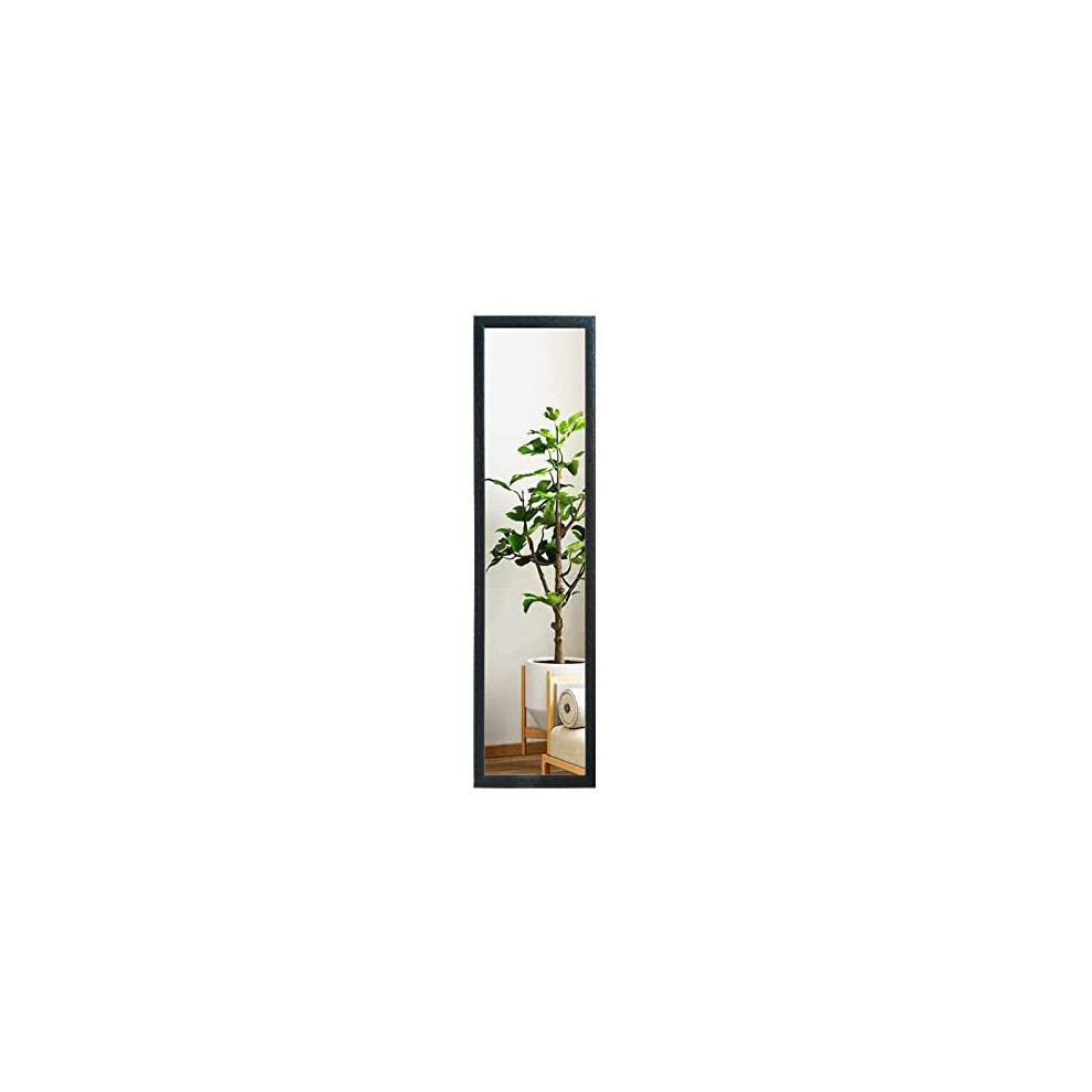 FANYUSHOW Black Full Length Mirror, 127x35.5cm Large Wall-Mounted Mirror or Door Mirror for Bedroom ,Living Room