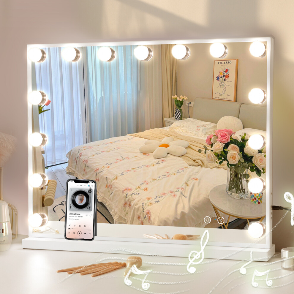 58x46cm Bluetooth Hollywood Vanity Mirror with Lights