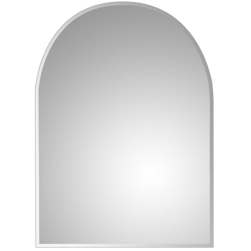 Frameless Bevelled Arched Wall Decor Mirror 40 X 40cm