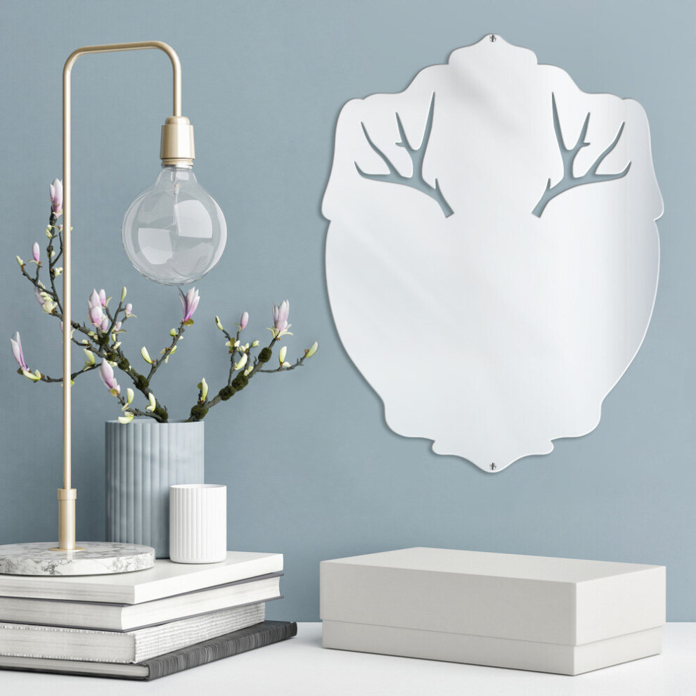 Funny Deer Wall Mirror Kids Room Wall Decor Laser Cut Out Mirror Living Room Decoration Dressing Mirror