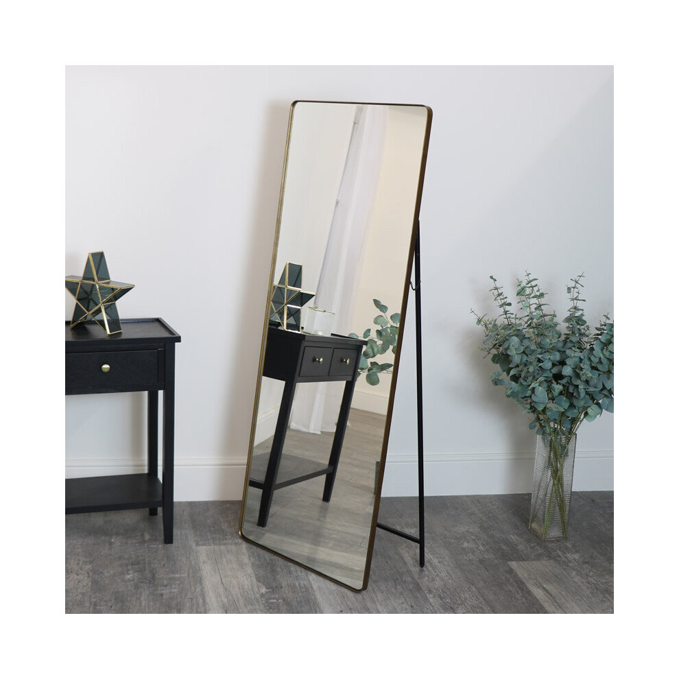 Gold Free Standing Cheval Mirror 155cm x 60cm