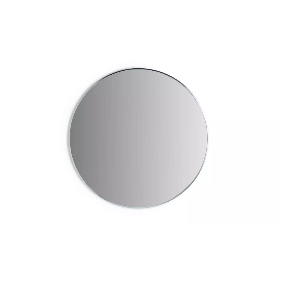 Refurbished Habitat Katun Round Wall Mirror - Silver - 80x80cm