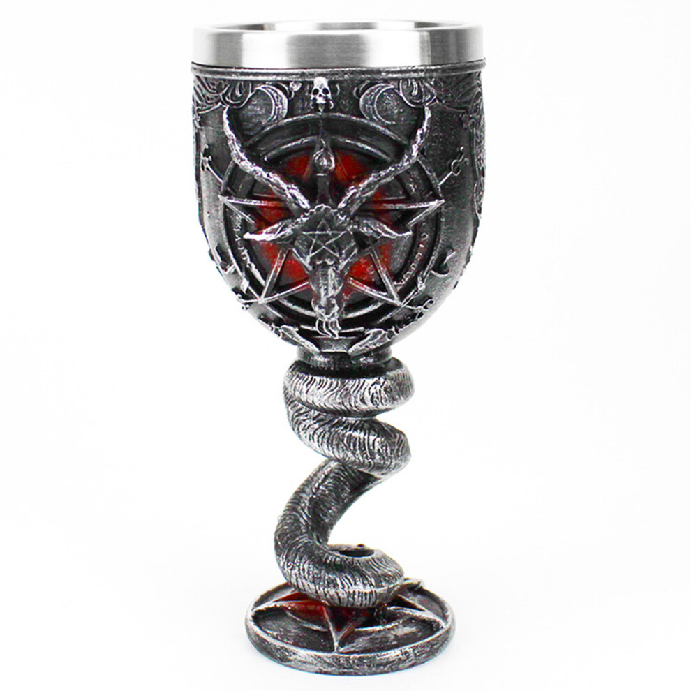 Halloween Beer Mug, Sheephead Demon Stainless Steel Drinking Themed Party Decoration