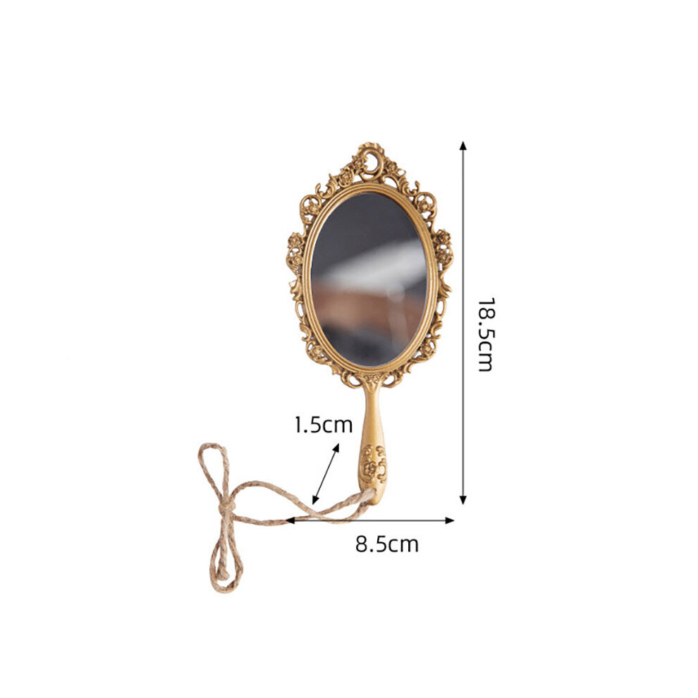 Handheld Mirror Portable Makeup Decorated With A Delicate Small Mirrors For Women French Retro ??????? ????? ???? Home Princess
