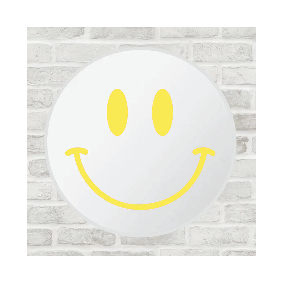Happy Smile Mirror Acrylic Large Flower Colorful Mirror Living Room Home Decorative Wall Funky Smiling Face Mirror Gift