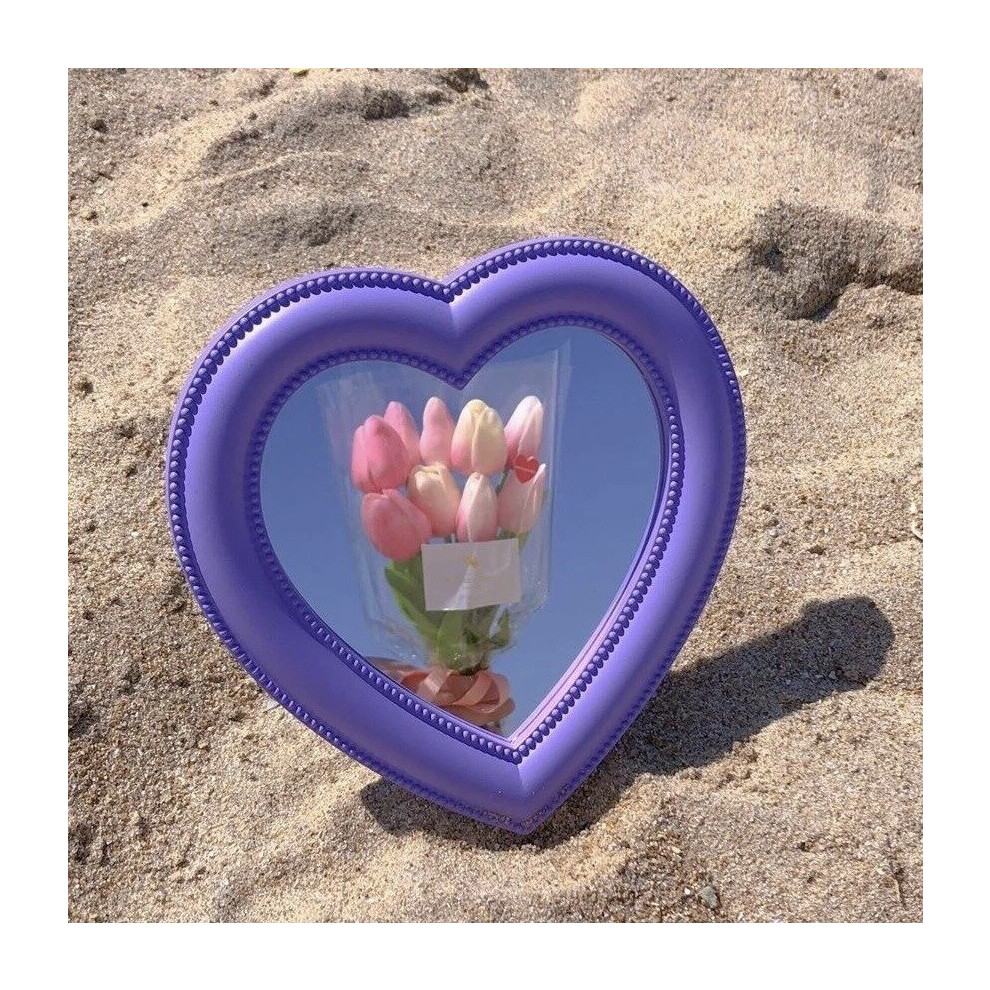 Heart Mirror Cosmetic Mirror Decorative Mirror Girl Heart Student Dormitory Mirror Wall Decor Living Room Decoration Home Decor - Image 3