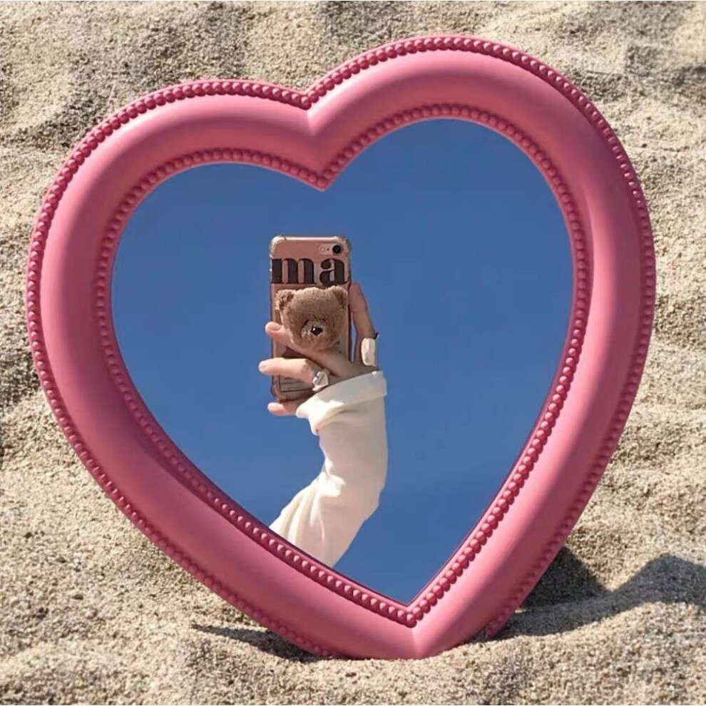 Heart Mirror Cosmetic Mirror Decorative Mirror Girl Heart Student Dormitory Mirror Wall Decor Living Room Decoration Home Decor - Image 4