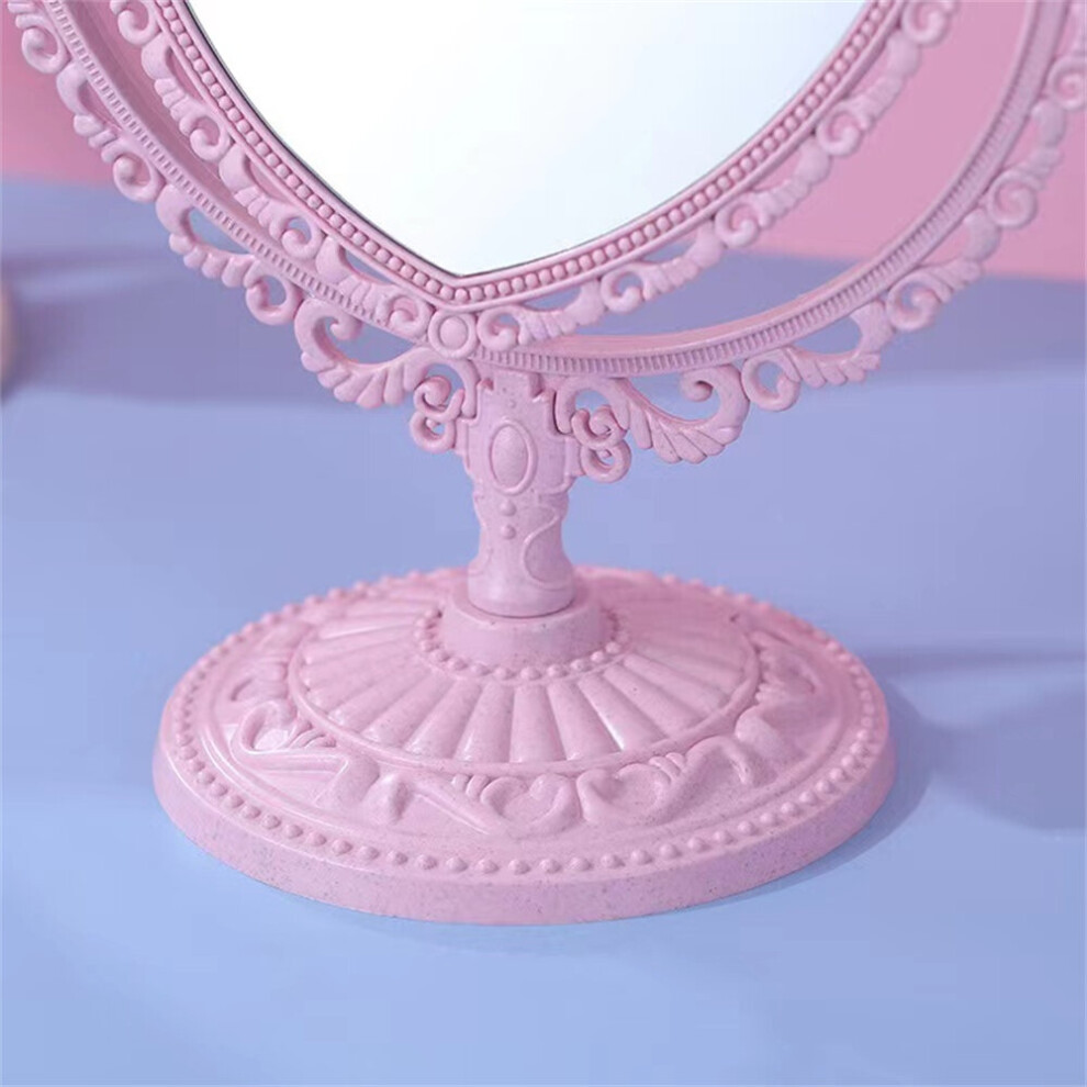 Heart Shaped Makeup Mirror Vintage Nordic Style Acrylic Double Side Makeup Mirror Rotatable Desktop Makeup Cosmetic Mirrors Tool - Image 5
