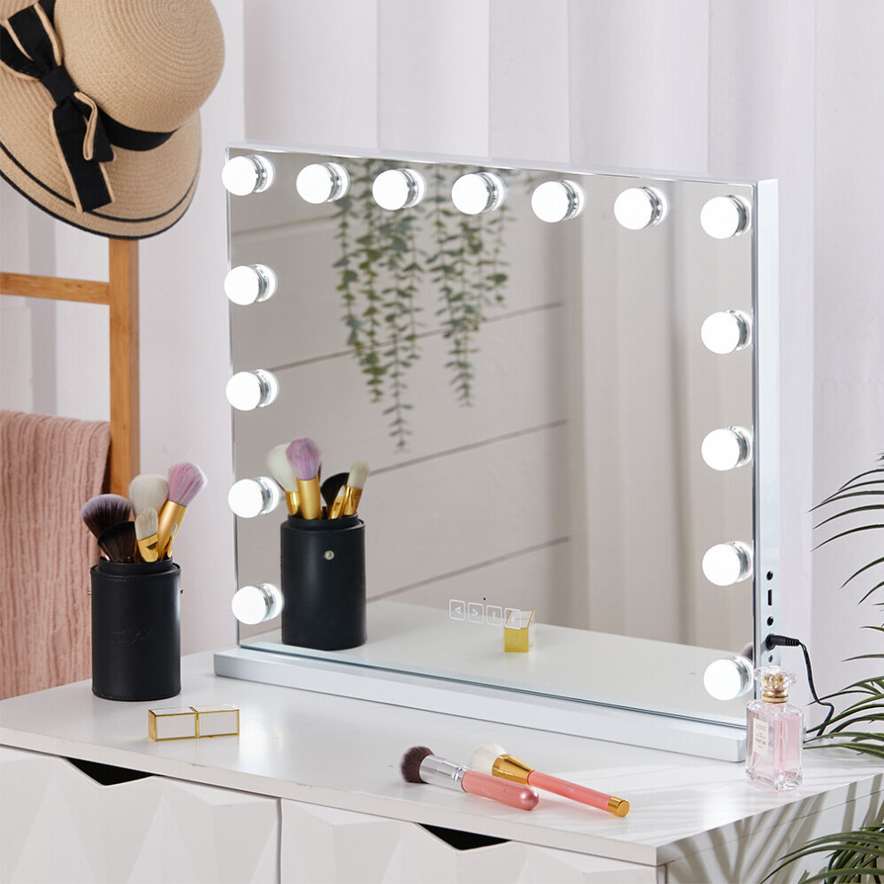 Hollywood 15 LED Vanity Mirror with Bluetooth White