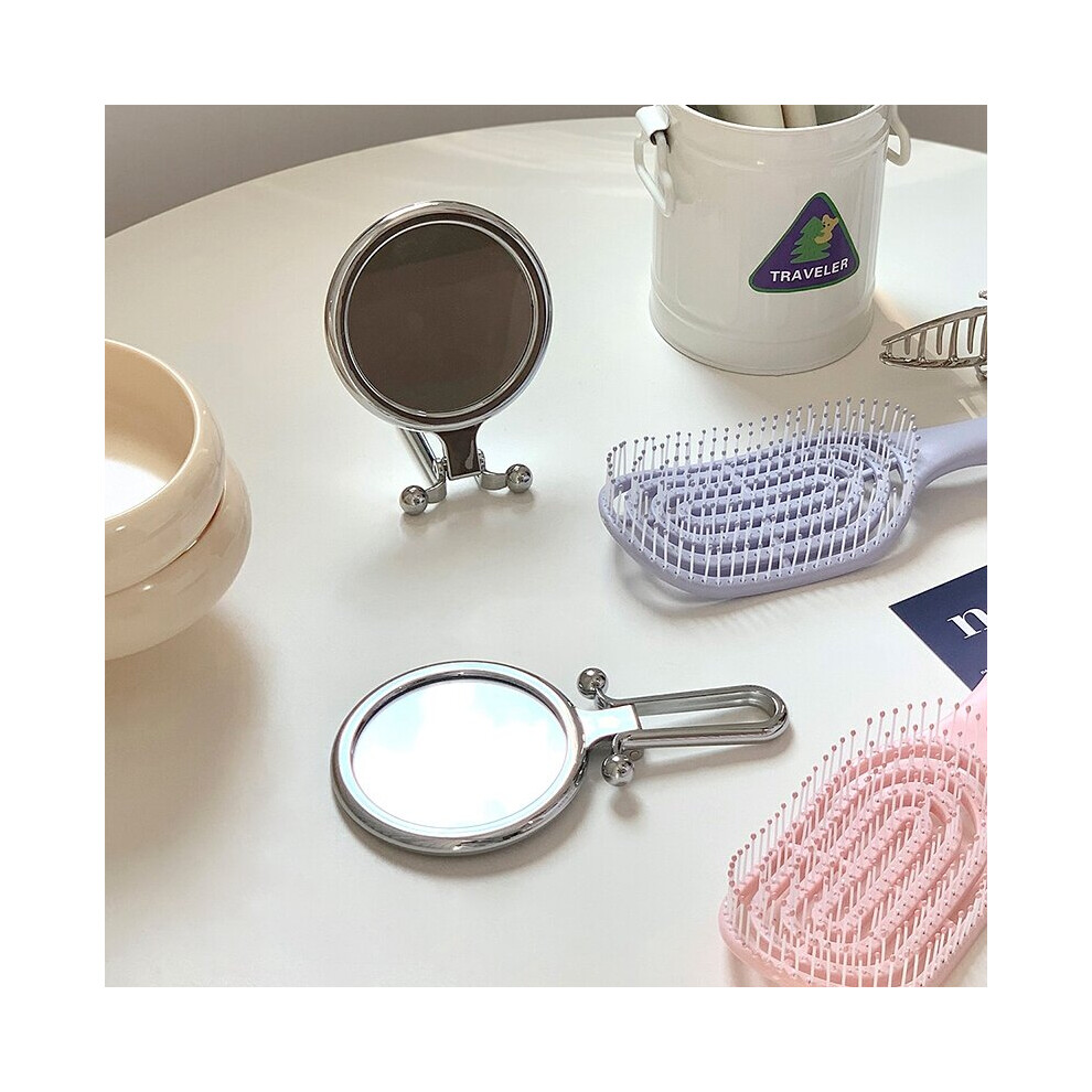 Ins Folding Cosmetic Mirror Mini Make Up Mirrors Hand Held Makeup Mirrors Colorful Desktop Decorative Mirror Living Room Deocr - Image 2