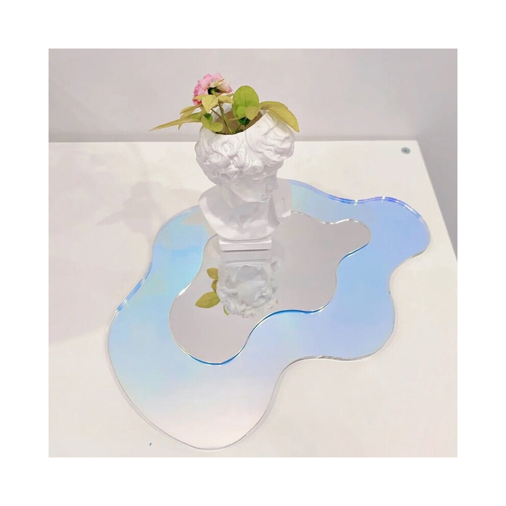 Ins Irregular Decorative Mirror Acrylic Wavy Makeup Mirrors Creative Discolored Acrylic Mirrors Girls Dressing Table Ornaments - Image 3