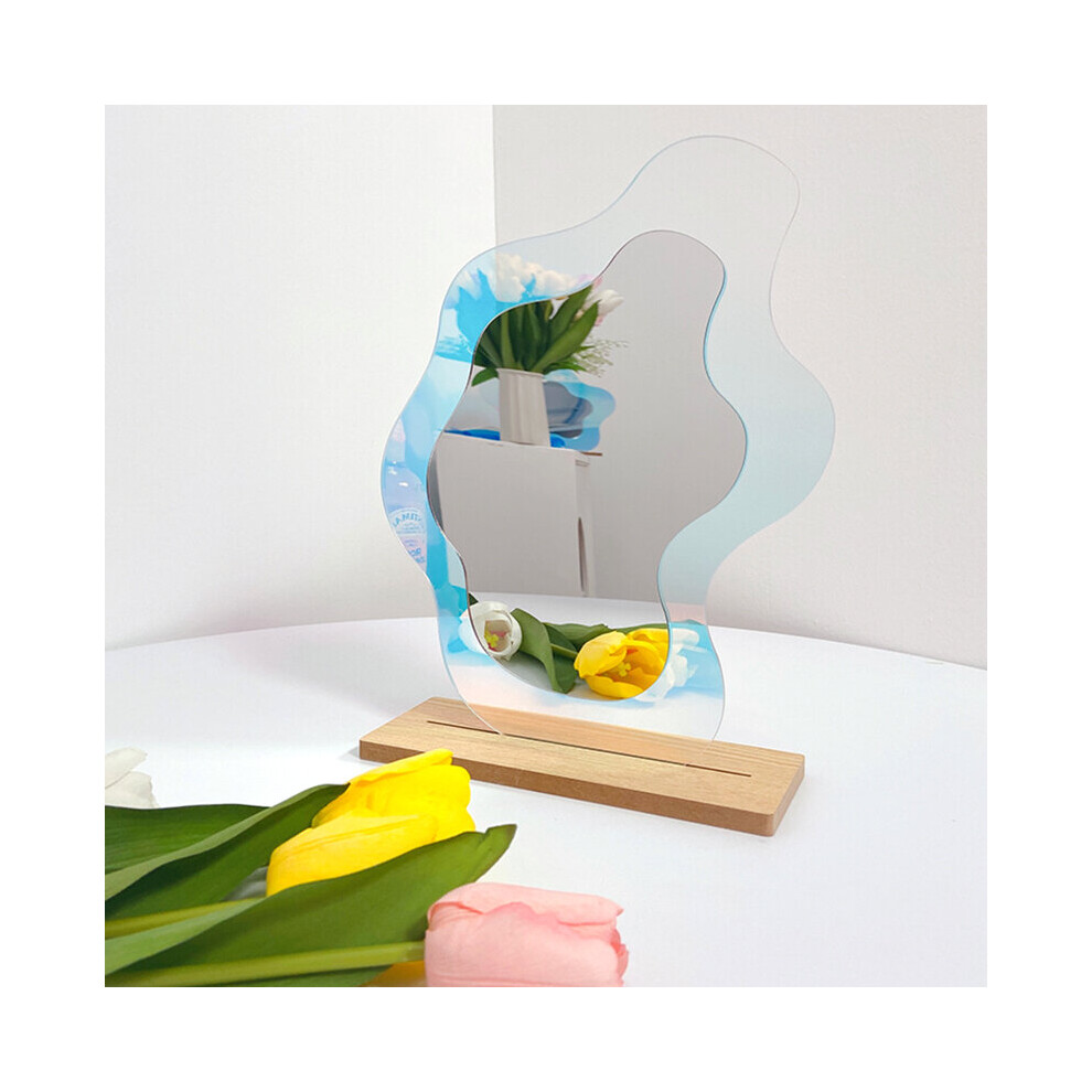 Ins Irregular Decorative Mirror Acrylic Wavy Makeup Mirrors Creative Discolored Acrylic Mirrors Girls Dressing Table Ornaments - Image 6