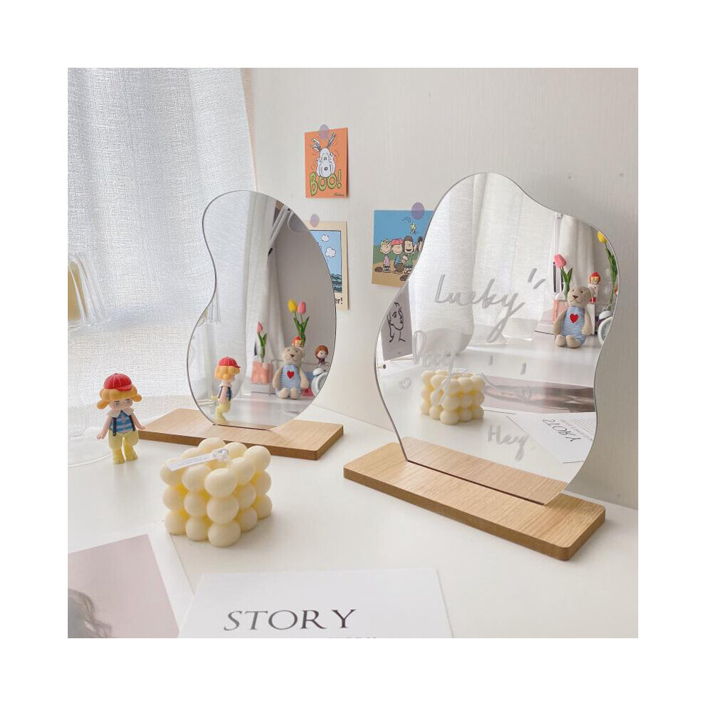Ins Irregular Makeup Mirror Decorative Mirrors for Bed Room Home Decor Beauty Standing Mirror Cosmetic Stage Photo Tools - Image 4