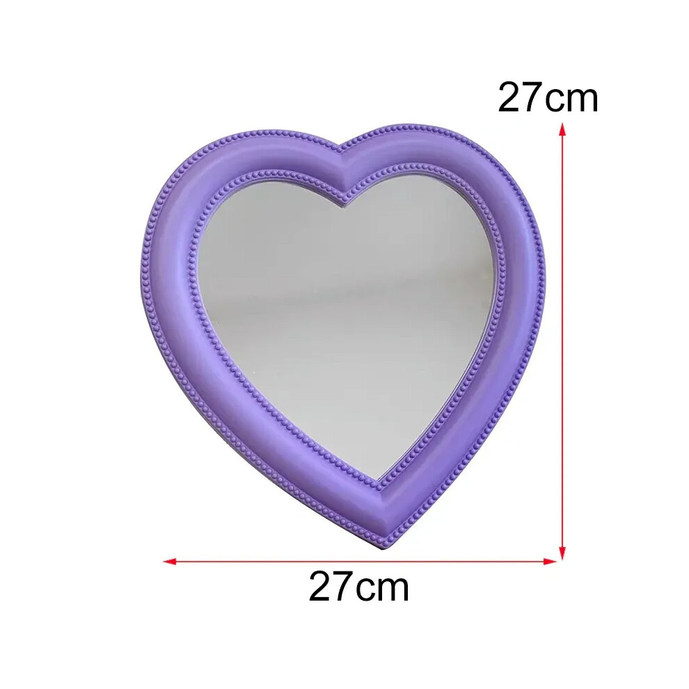 Ins Love Heart Cosmetic Mirror Wall Hanging Dormitory Dressing Mirror Home Decor Living Room Decorative Mirrors for Girls - Image 6