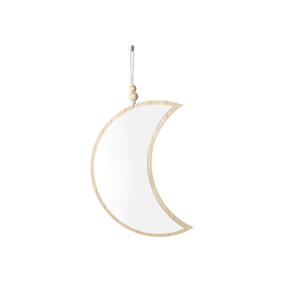 Ins Wind Wooden Acrylic Moon Mirror Moon Decorative Wall Mirror Moon Bohemian