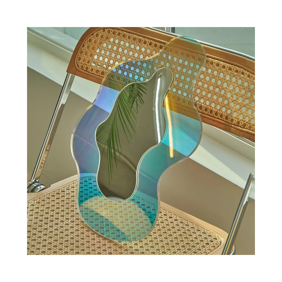Irregular Decortive Mirror Ins Flower Shape Makeup Mirrors Acrylic Mirrors for Girls Dormitory Dressing Table Ornaments - Image 2