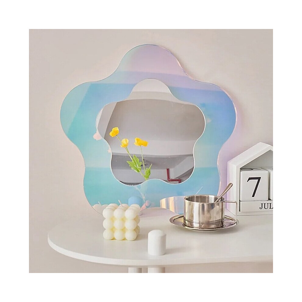 Irregular Decortive Mirror Ins Flower Shape Makeup Mirrors Acrylic Mirrors for Girls Dormitory Dressing Table Ornaments - Image 3
