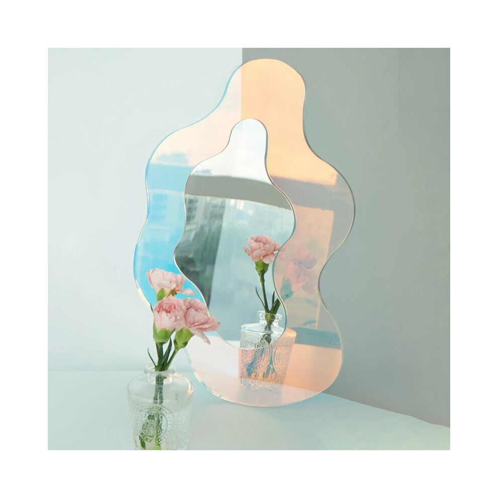Irregular Decortive Mirror Ins Flower Shape Makeup Mirrors Acrylic Mirrors for Girls Dormitory Dressing Table Ornaments - Image 4