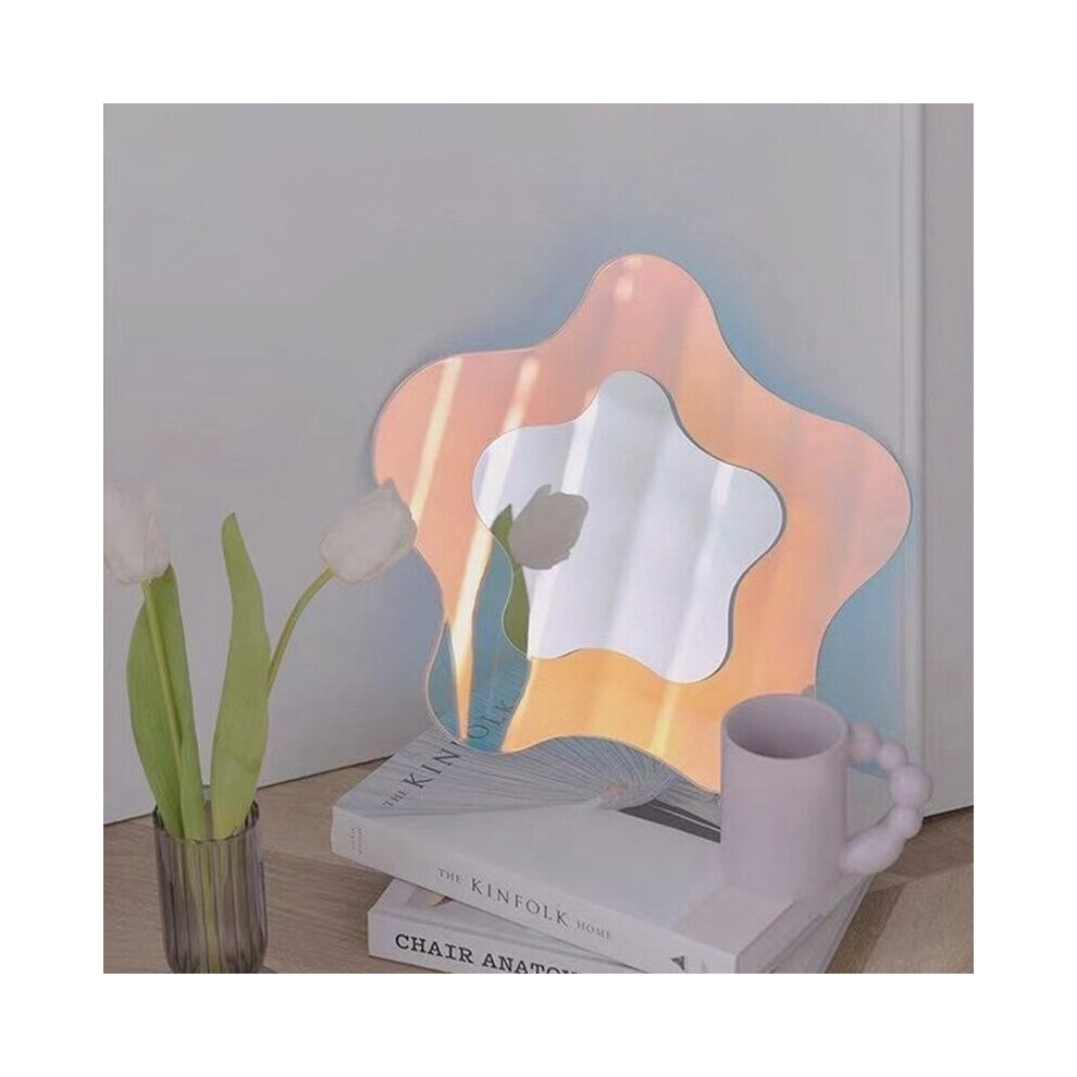 Irregular Decortive Mirror Ins Flower Shape Makeup Mirrors Acrylic Mirrors for Girls Dormitory Dressing Table Ornaments - Image 5