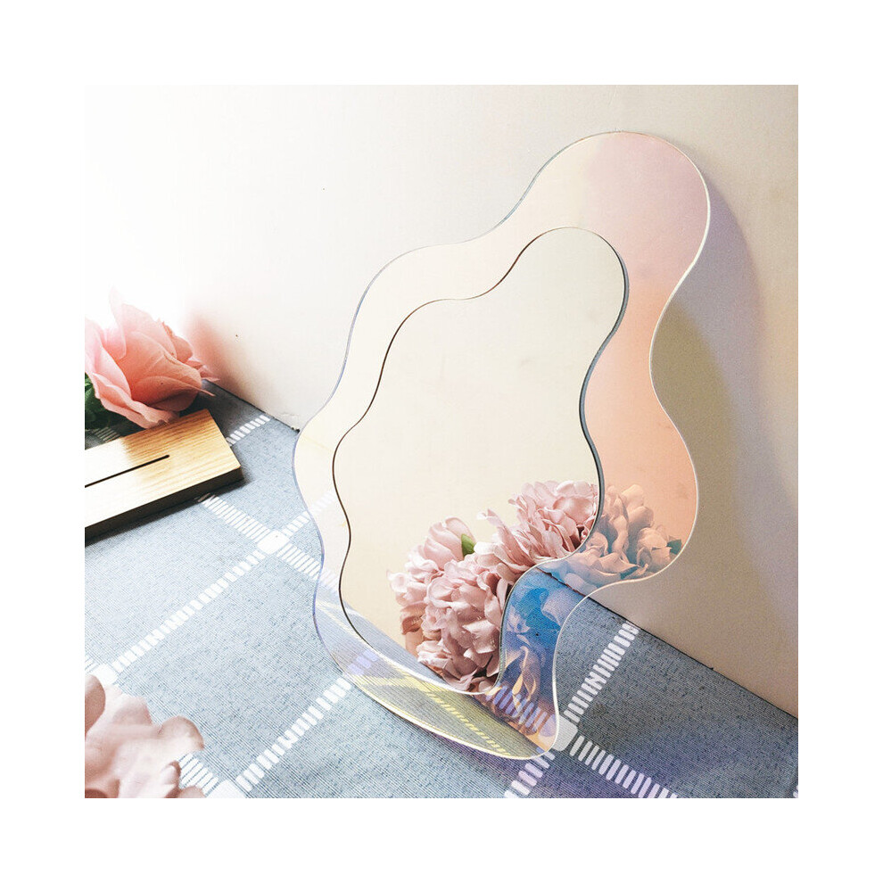 Irregular Flower Mirror Acrylic Makeup Mirror Wall Hanging Decorative Mirror for Dormitory Bedroom Desktop Ornament Home Decor - Image 4