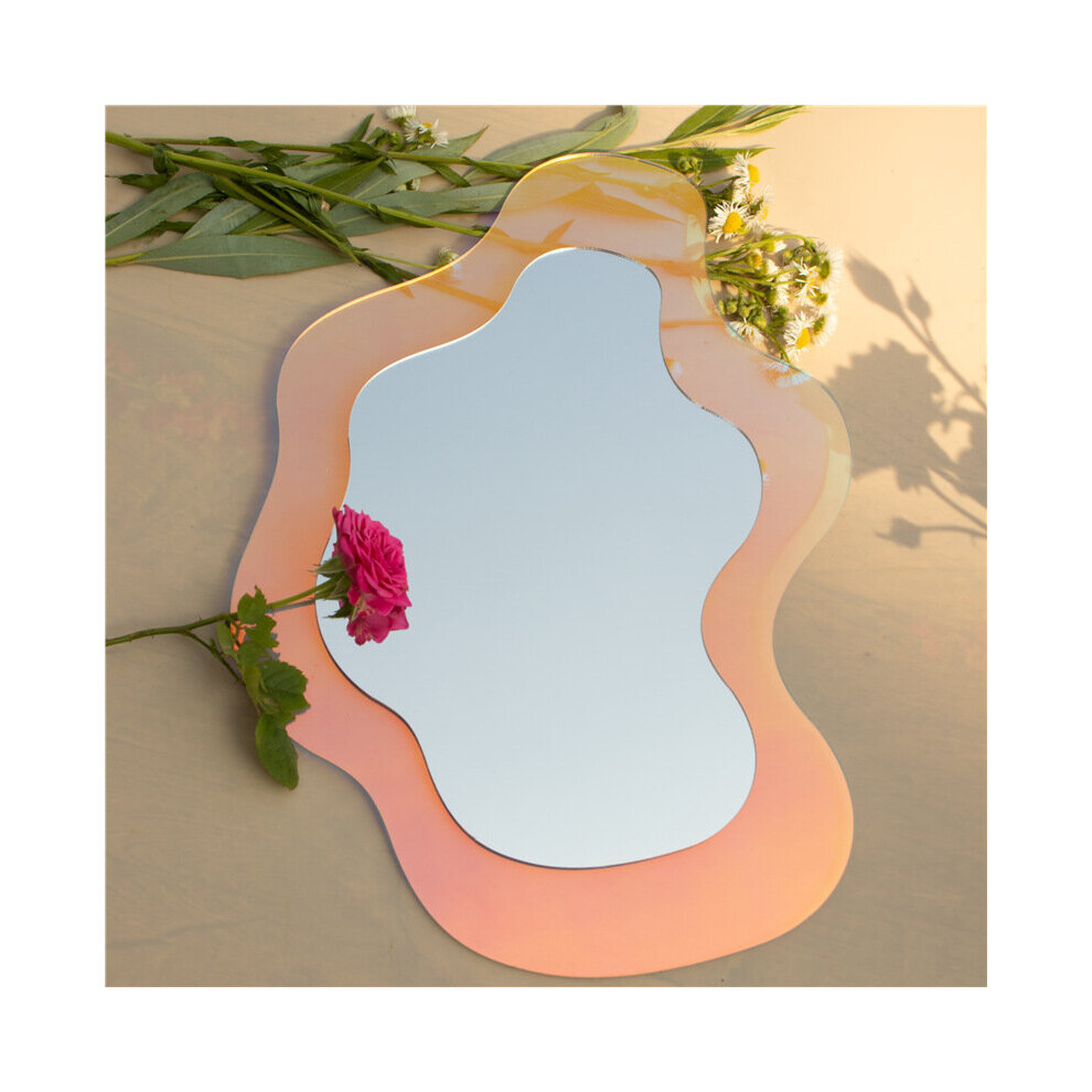 Irregular Flower Mirror Acrylic Makeup Mirror Wall Hanging Decorative Mirror for Dormitory Bedroom Desktop Ornament Home Decor - Image 6