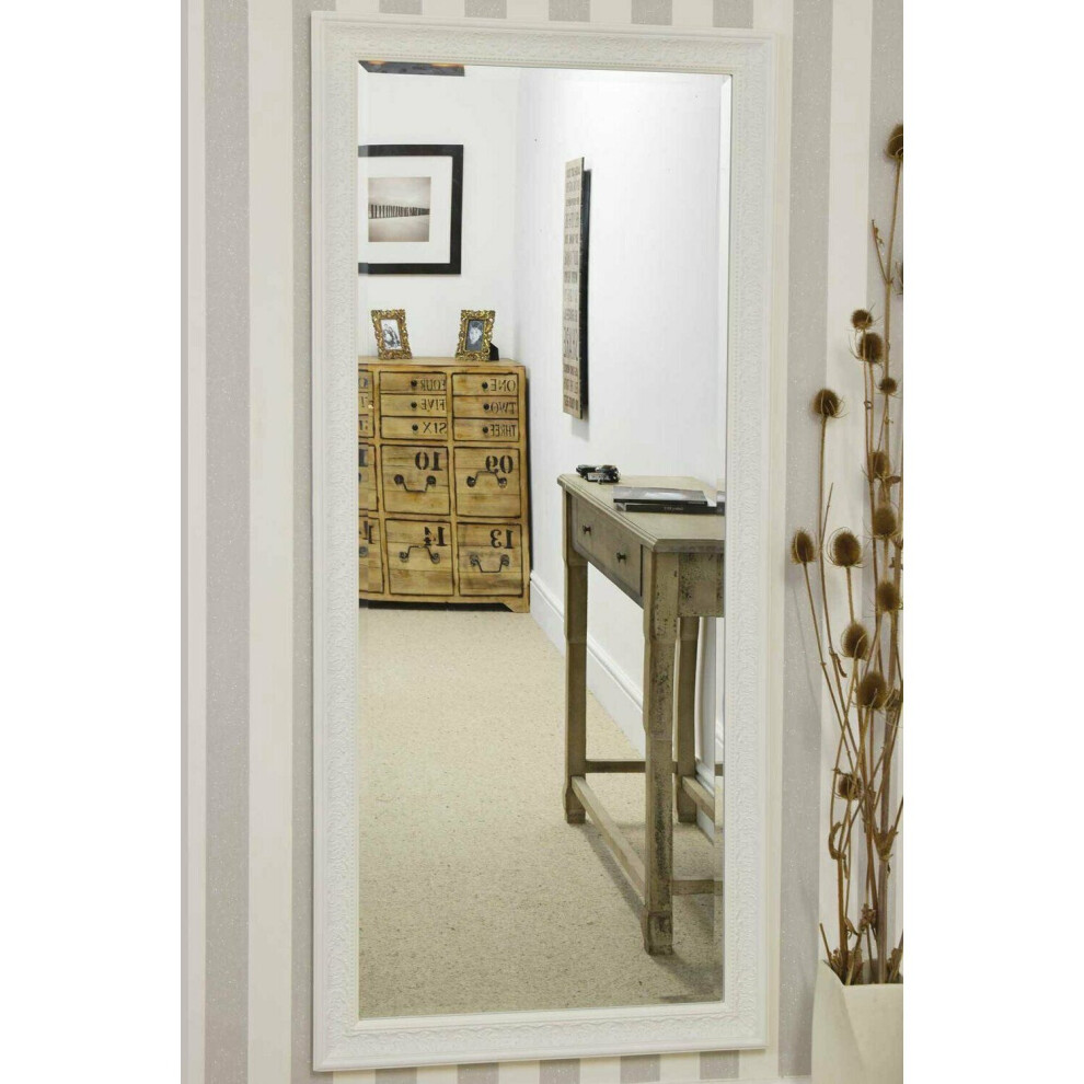 (Ivory) Langton Shabby Chic Dress Mirror 160 x 73 CM Stylish Dressing Mirror