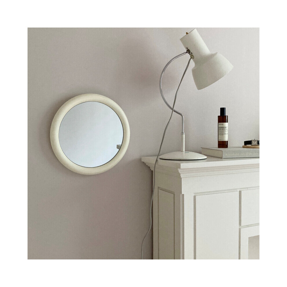JOYLOVE Nordic Style Round Makeup Mirror Vintage Natural Wood Frame Desktop Dressing Make Up Mirror Table Room Decoration Photo - Image 6
