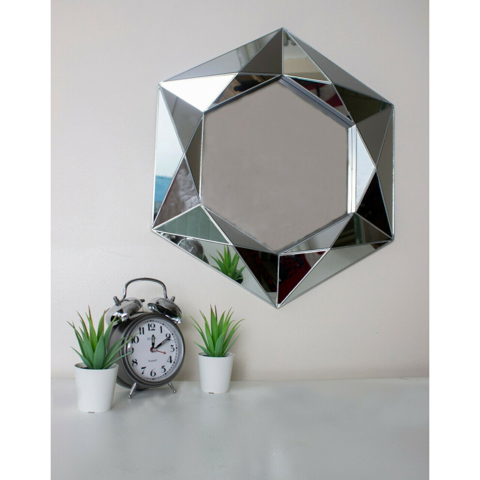 Large Bevelled Silver Wall Hanging Mirror Trend