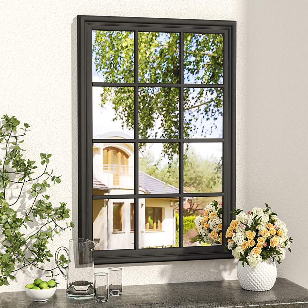 Large Black Rectangle Wall Mirror