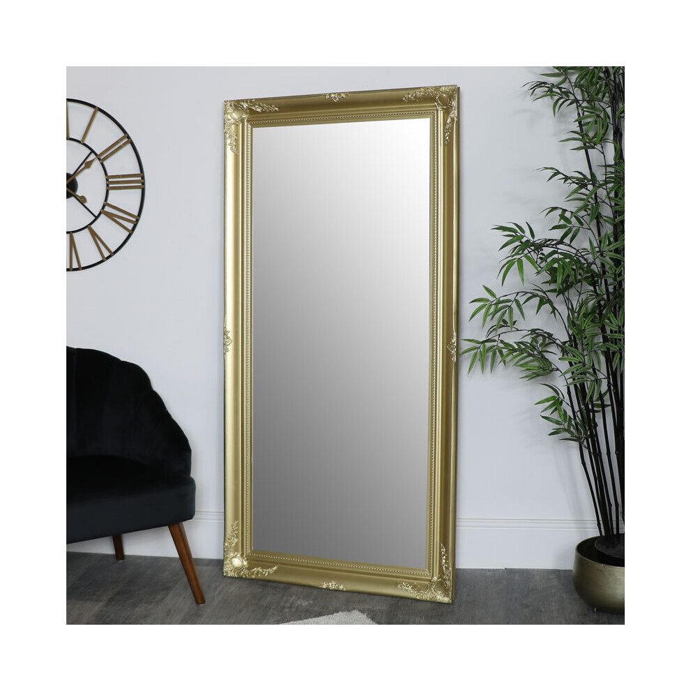 Large Gold Ornate Wall/Floor Mirror 158cm x 78cm