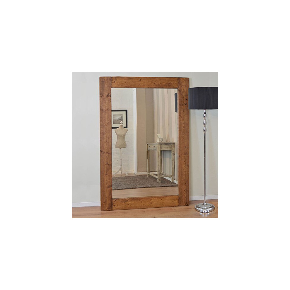 Large Solid Wood Wall Mirror 6Ft X 4Ft (183cm X 122cm)