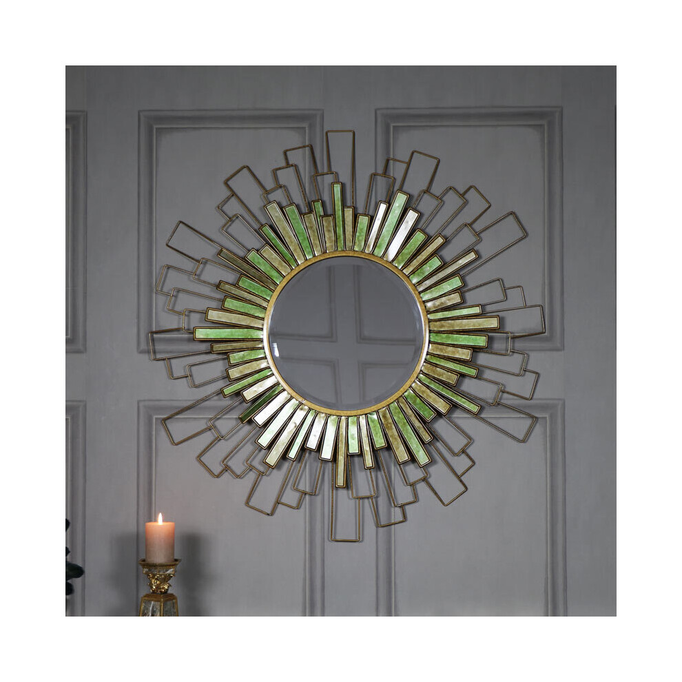 Large Sunburst Bevelled Wall Mirror 90cm x 90cm