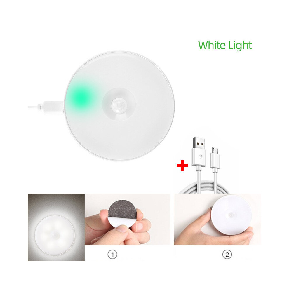 LED Motion Sensor Night Light Wireless Energy-saving Body Induction Lamp Wall Lamp USB Charging Bedroom Corridor Lighting