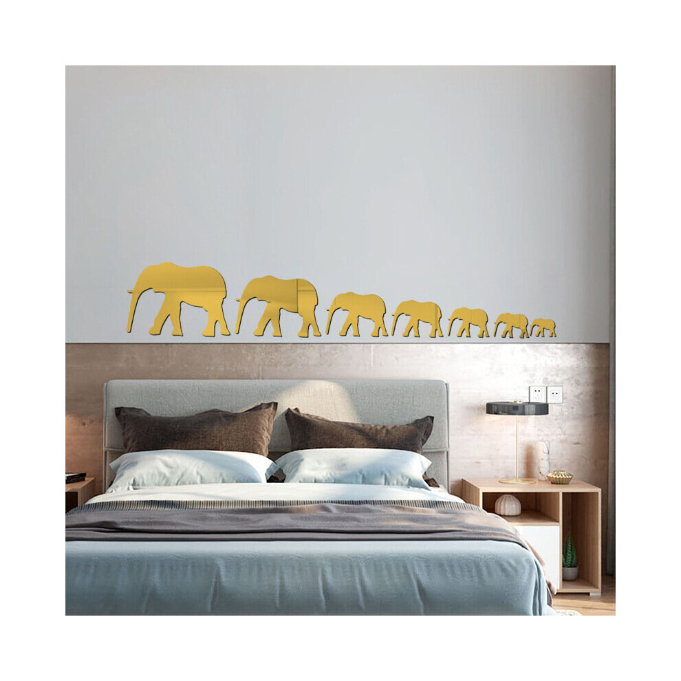 Litter elephant Acrylic Mirror Wall Stickers Bedroom Living Room Decor Home Decoration Accessories