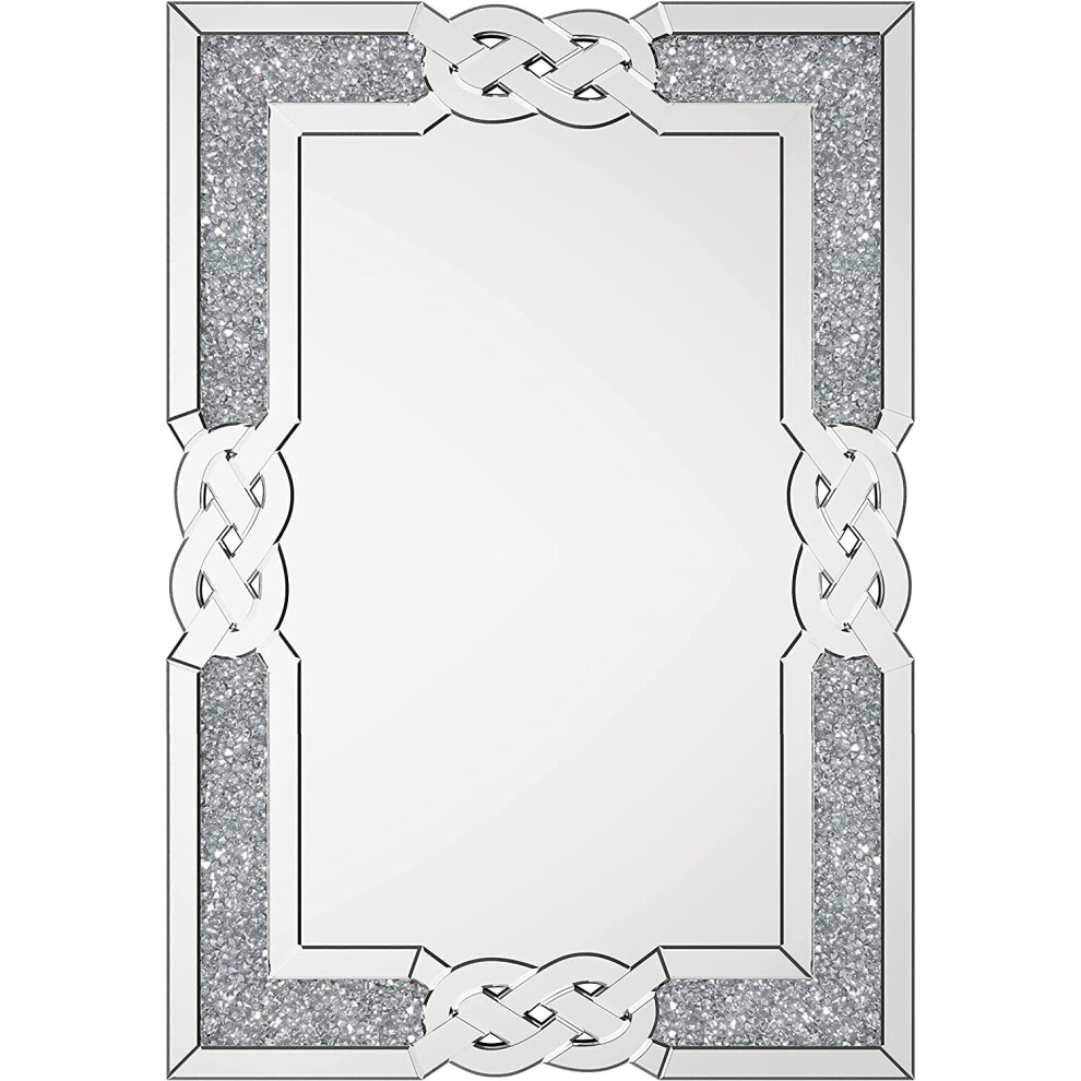 (M(900X600mm)) Decorative Mirror Wall-Mounted with Diamond
