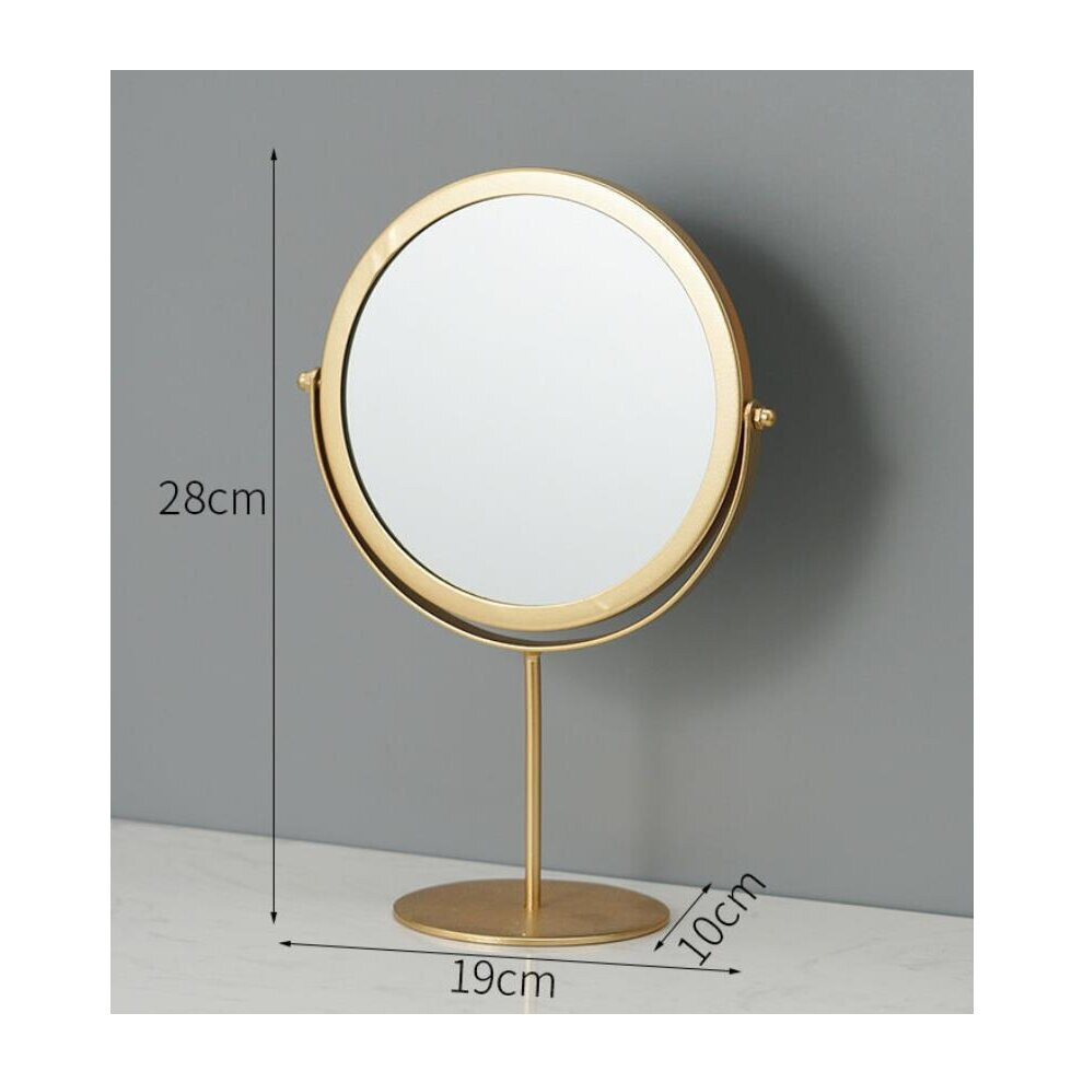 Makeup Mirror Light retro European metal home desktop desktop square round mirror mirror dormitory makeup mirror