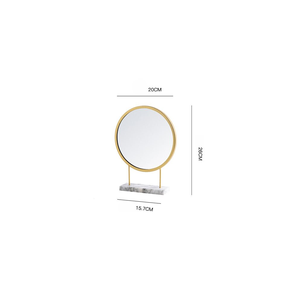 Marble Makeup ??????? Nordic INS Style Bedroom Household Decoration Personality Modern Mini Light Iron Mirrors