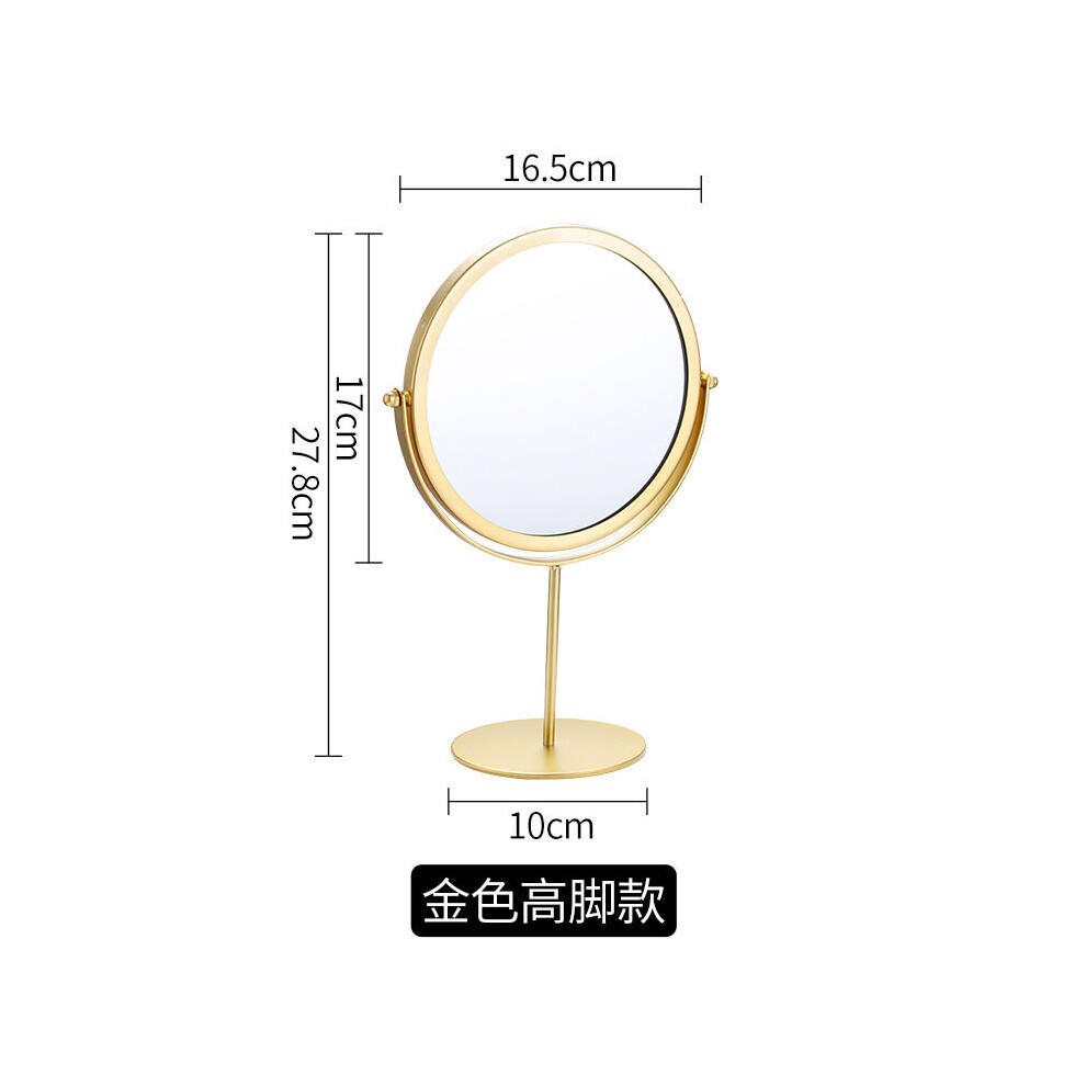 Metal Makeup Mirror Home Dressing Mirror Dormitory Female Student Desktop Mirror Portable Mirror
