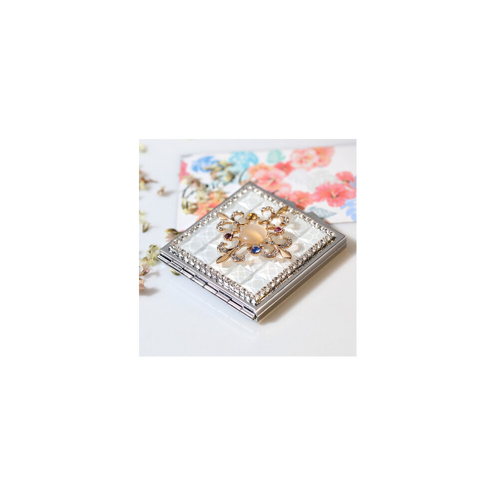 Mini Folding Portable make-up Cosmetic beauty makeup compact pocket mirror,girl gifts,bling crystal Christmas crossing
