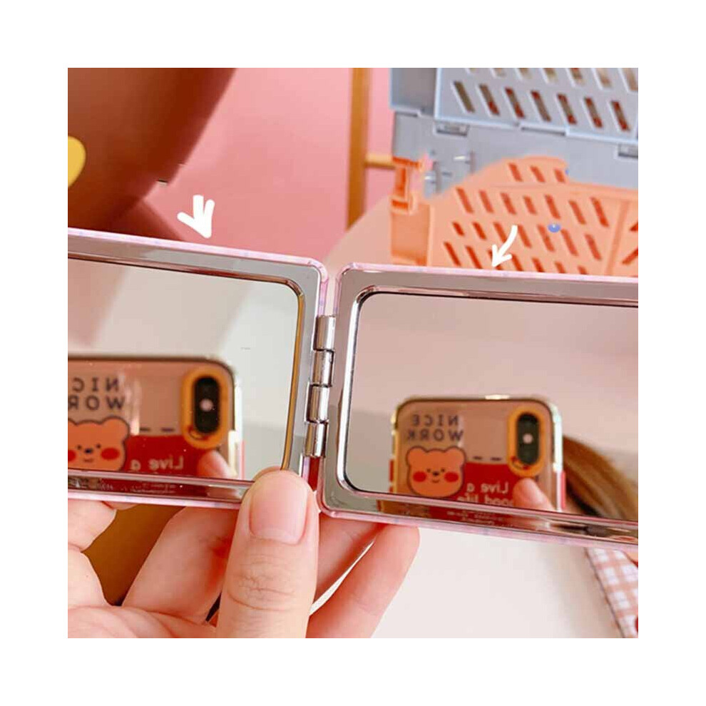 Mini Two-side Makeup Compact Pocket Floral Mirror Portable Folding Cartoon Make Up Mirror Women Vintage Cosmetic Mirror For Gift - Image 4