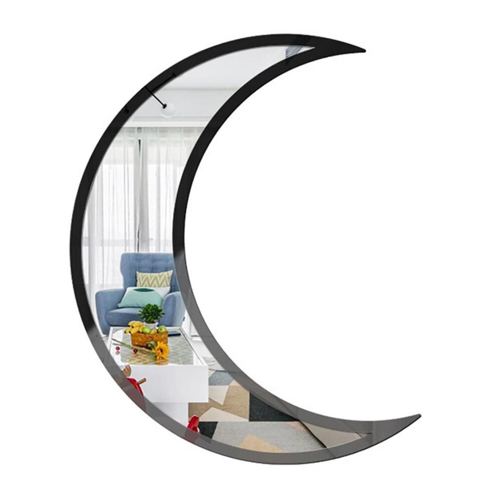 Mirror Moon Phase Wall Decor - Versatile Crescent Mirror Acrylic Self-adhesive Mirror For Living Room Bedroom