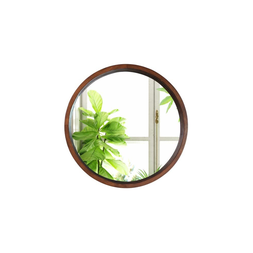 Mirrorize Round Mirror 30" for Living Room Wall Decor, Decorative Circle Mirror, Bathroom Vanity Mirror, Farmhouse Large Circular Mirror for Entryway
